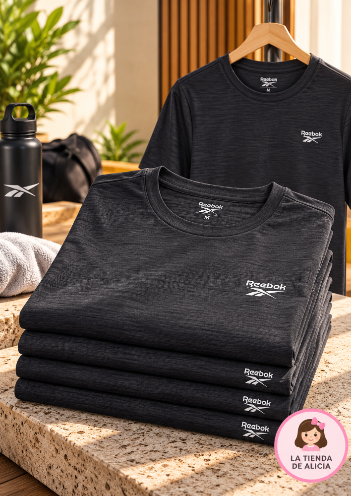 CAMISETA REBOOK  MANGA CORTA  NEGRO