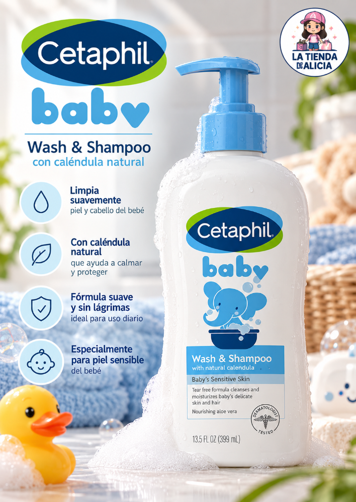 CETAPHIL JABON Y SHAMPOO PARA BEBES 399ML