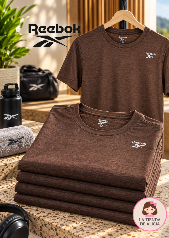 CAMISETA REBOOK MANGA CORTA CAFE  TALLA S
