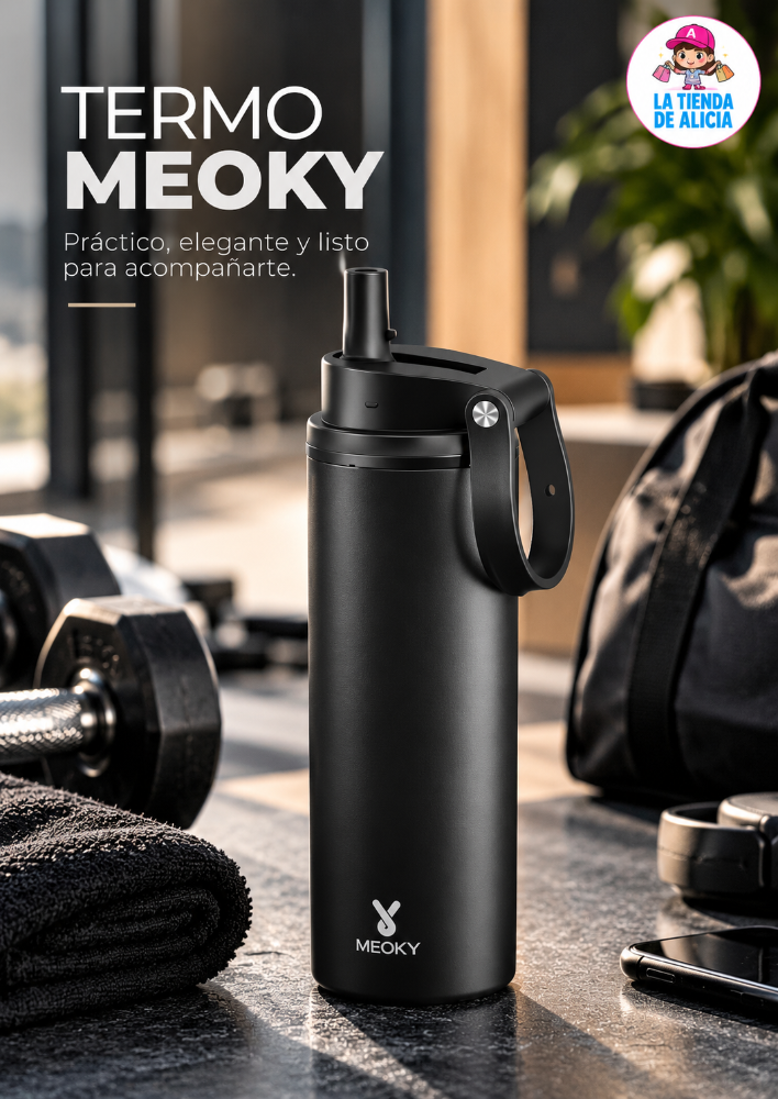 TERMO MEOKY 24 OZ NEGRO CON POPOTE