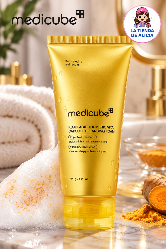 MEDICUBE LIMPIADOR FACIAL ESPUMOSO CAPSULA DE CURCUMA 120G