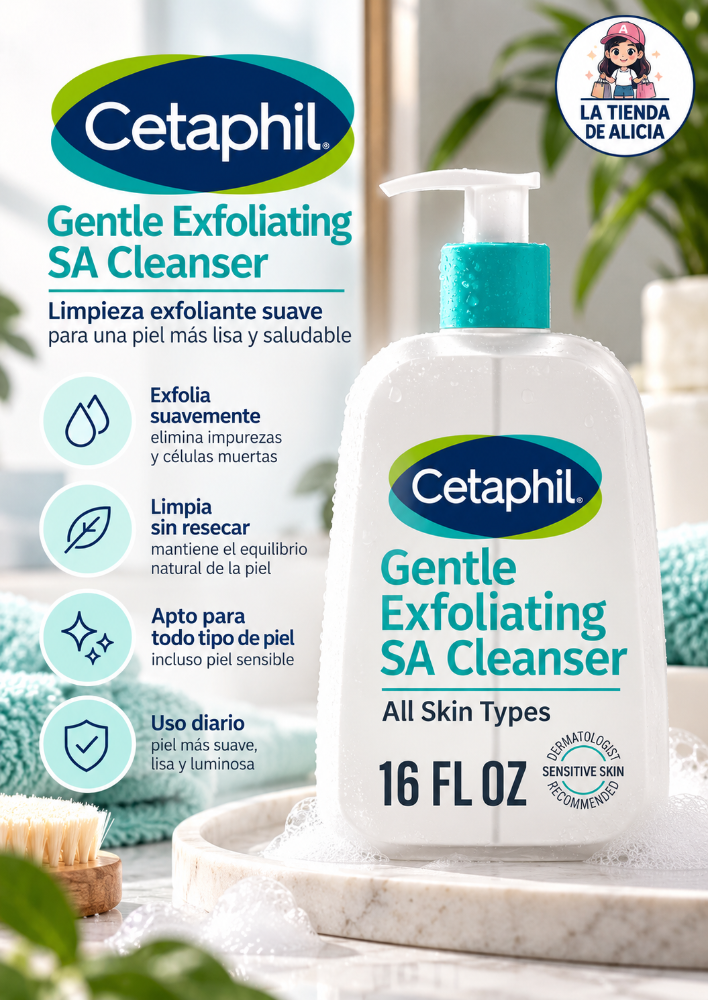 CETAPHIL LIMPIADOR ESPUMOSO GEL EXFOLIANTE 16 OZ