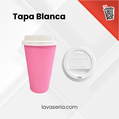 Tapas blancas para 12oz DUNKIN DOBLE PARED