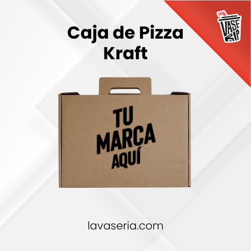 Caja de pizza 14" Kraft personalizada a 1 tinta