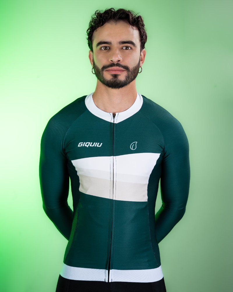 JERSEY VERDE MANGA LARGA HOMBRE
