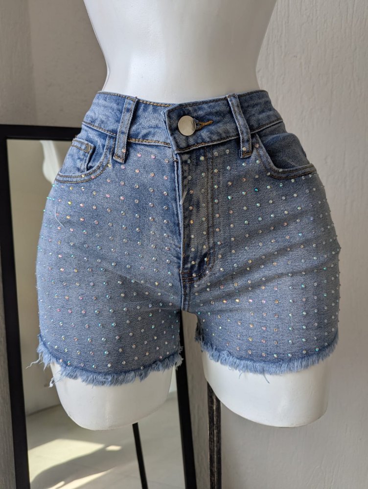 short mezclilla brillos 4818 SALVA