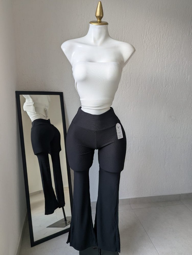 Legging acampanado negro 5707 AU