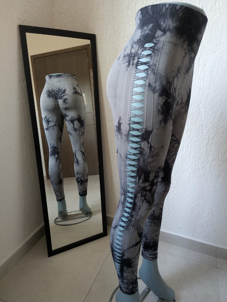 legging corte en la pierna gris SALVA