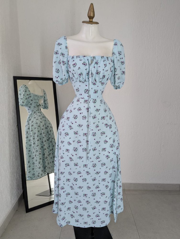 S/M vestido floreado largo 21088
