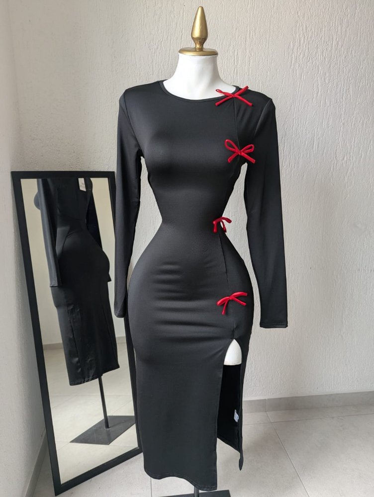 vestido moñito rojo 21559b SALVA