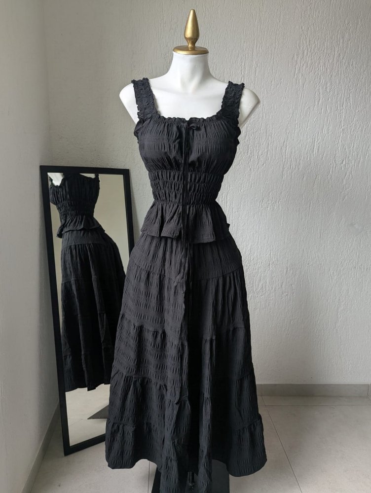 conjunto falda top negro 5202 SALVA