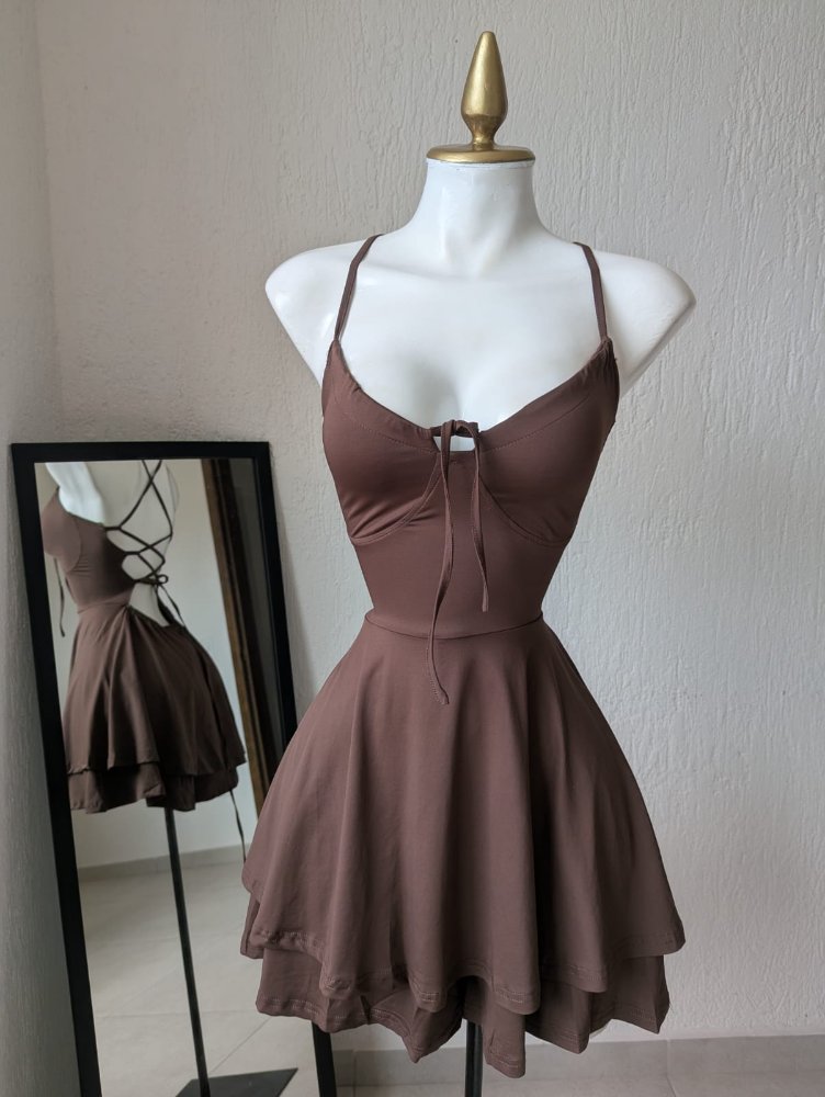 Vestido jumper 1131 café SALVA