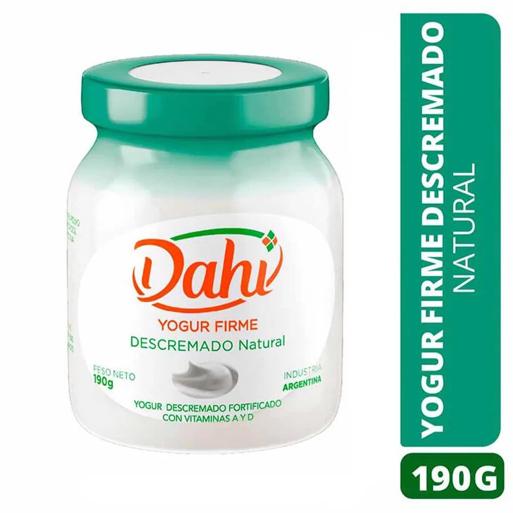 Yogur Dahi descremado natural 190g