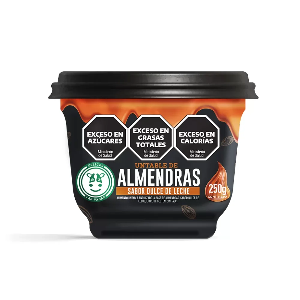 Untable de almendras sabor dulce de lecha Felices las Vacas 250g
