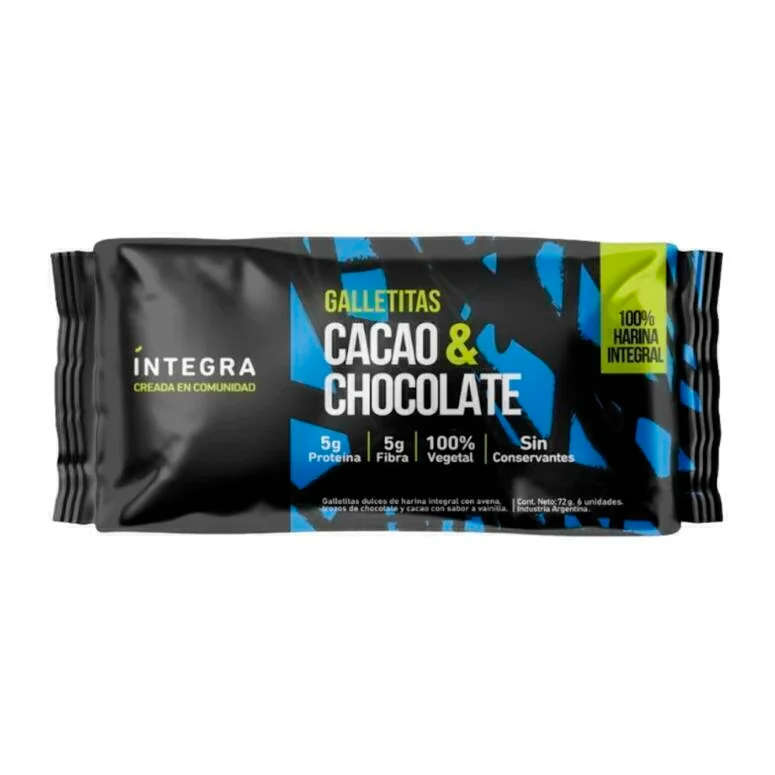 Integra galletitas cacao y chocolate 72g