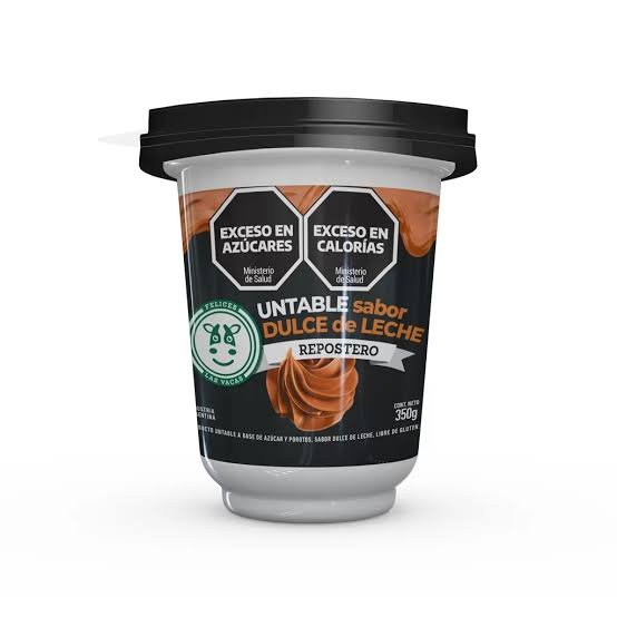 Untable sabor dulce de leche repostero felices las vacas 350g