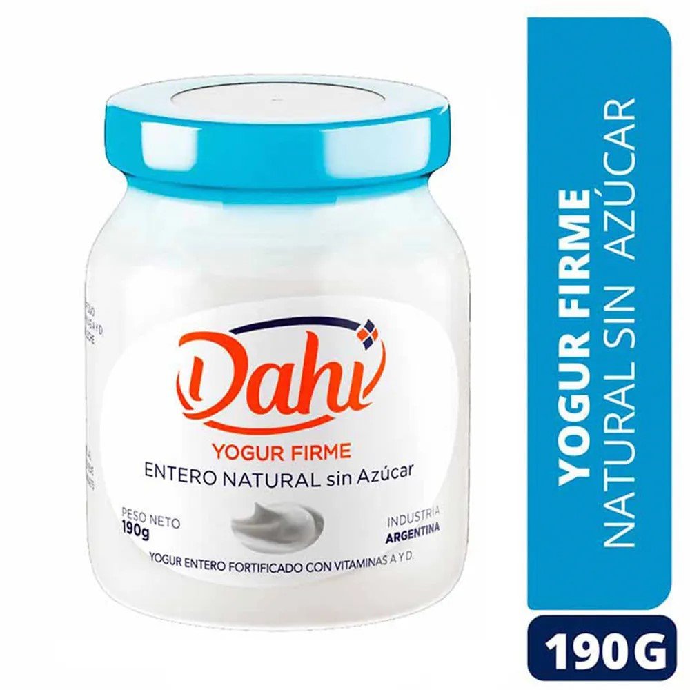 Yogurt Entero Natural sin Azucar Dahi