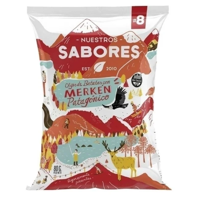 Chips Batata con Merken Patagonico Nuestros Sabores 80g