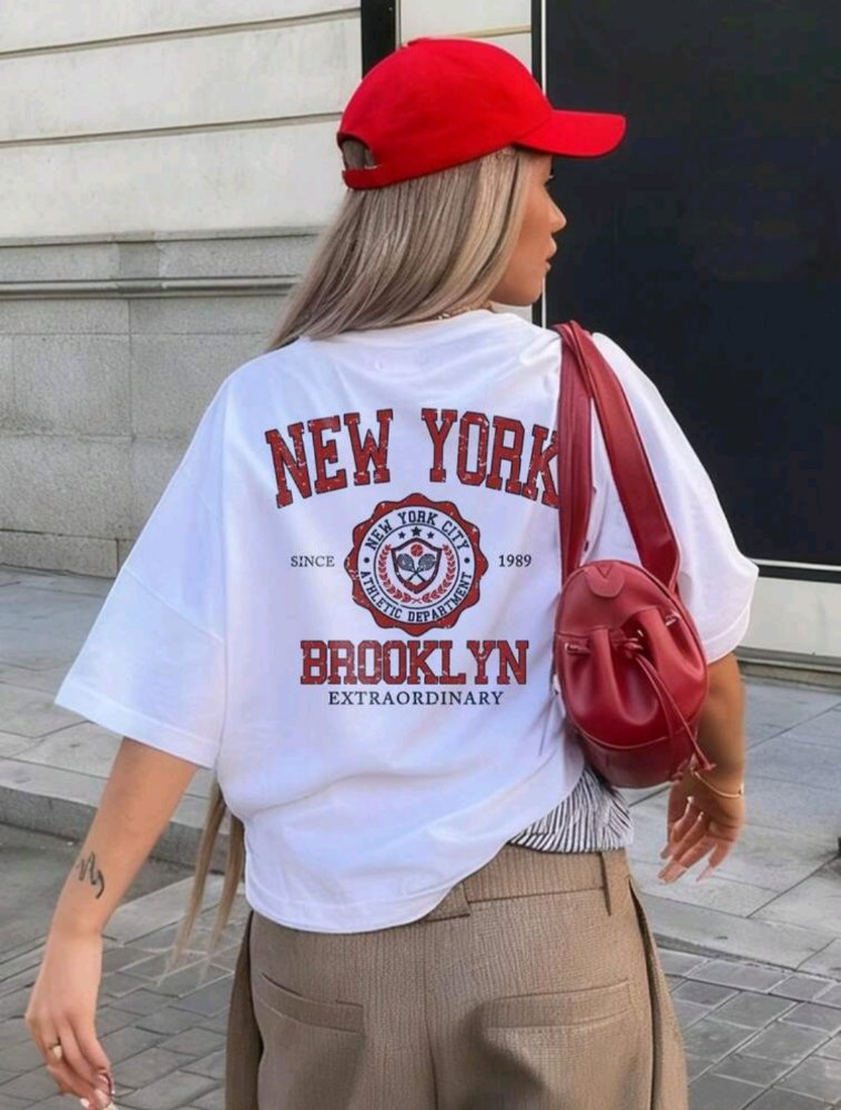 CAMISA NEW YORK BROOKLYN LETRA ROJA