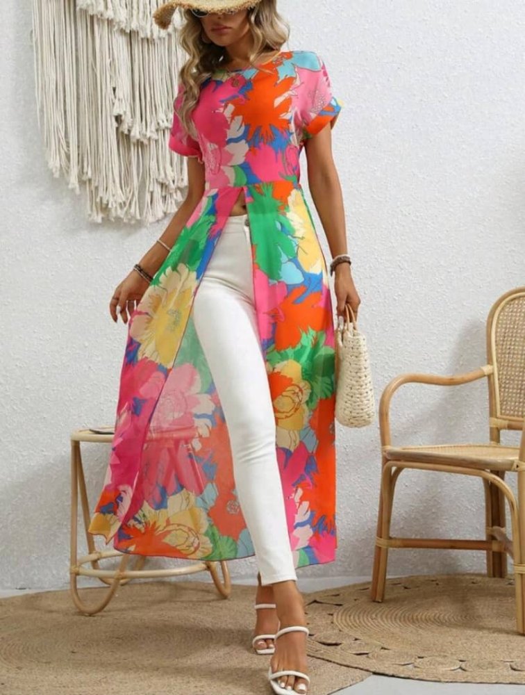 BLUSA COLORIDA CON COLA