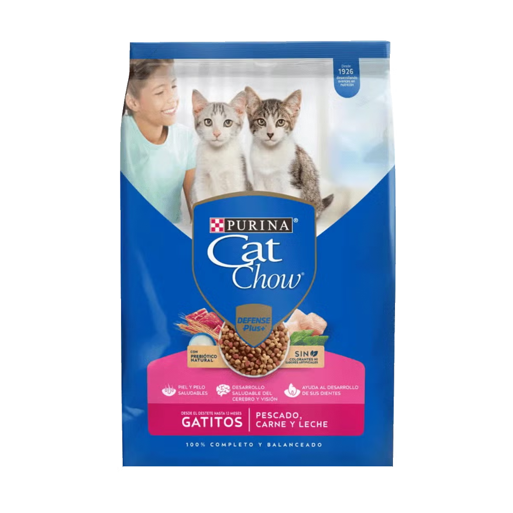 Granel Cat Chow gatitos pescado, carne y leche