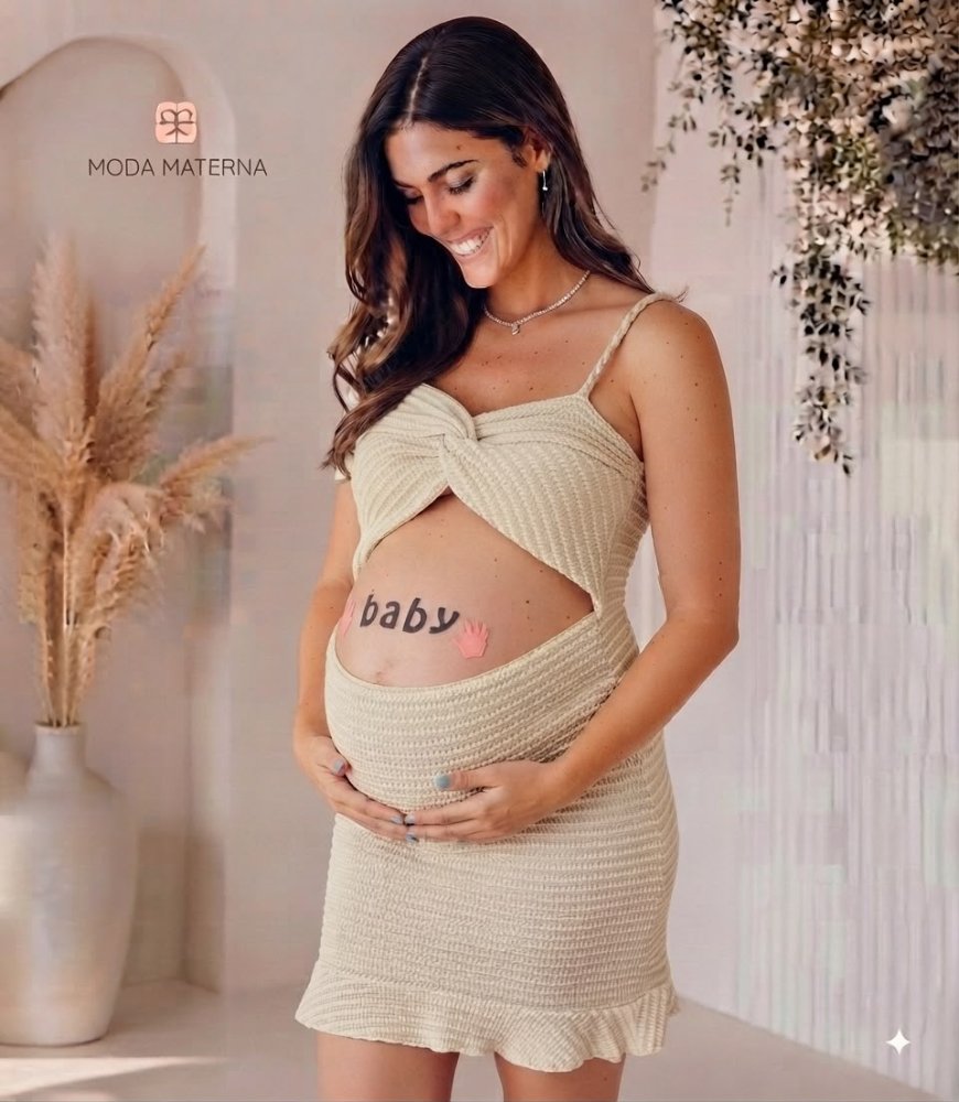 vestido de rallas abierto