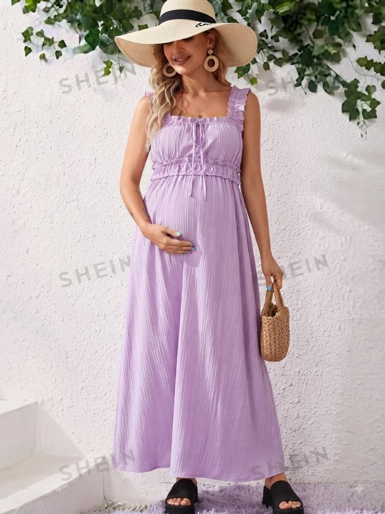 vestido largo morado