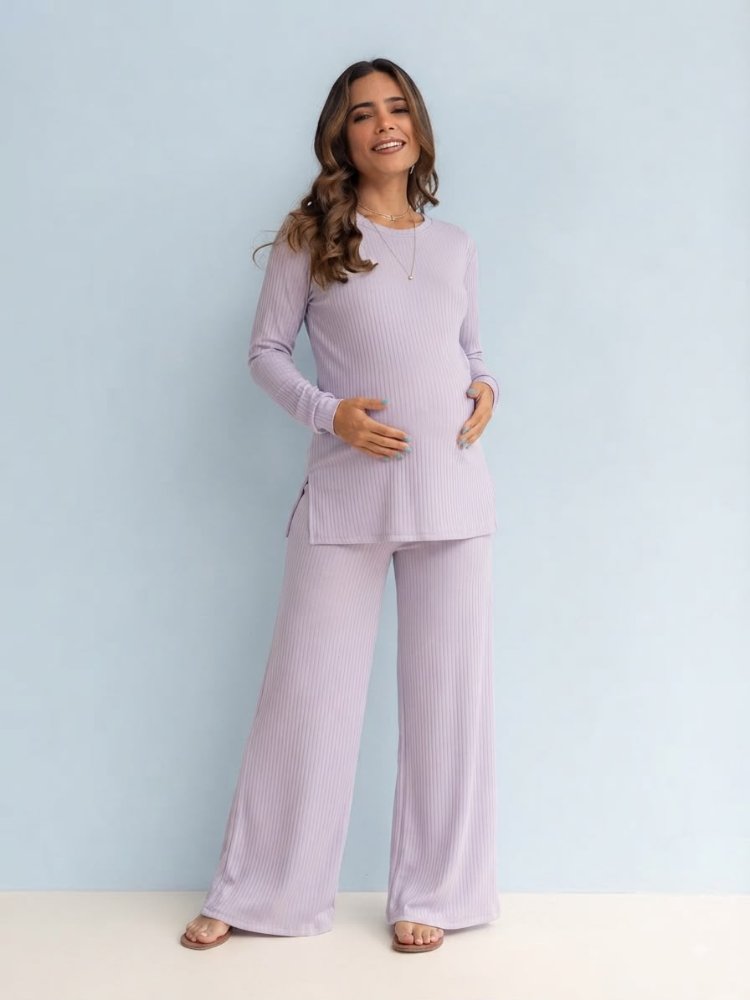 conjunto manga larga  mono con blusa