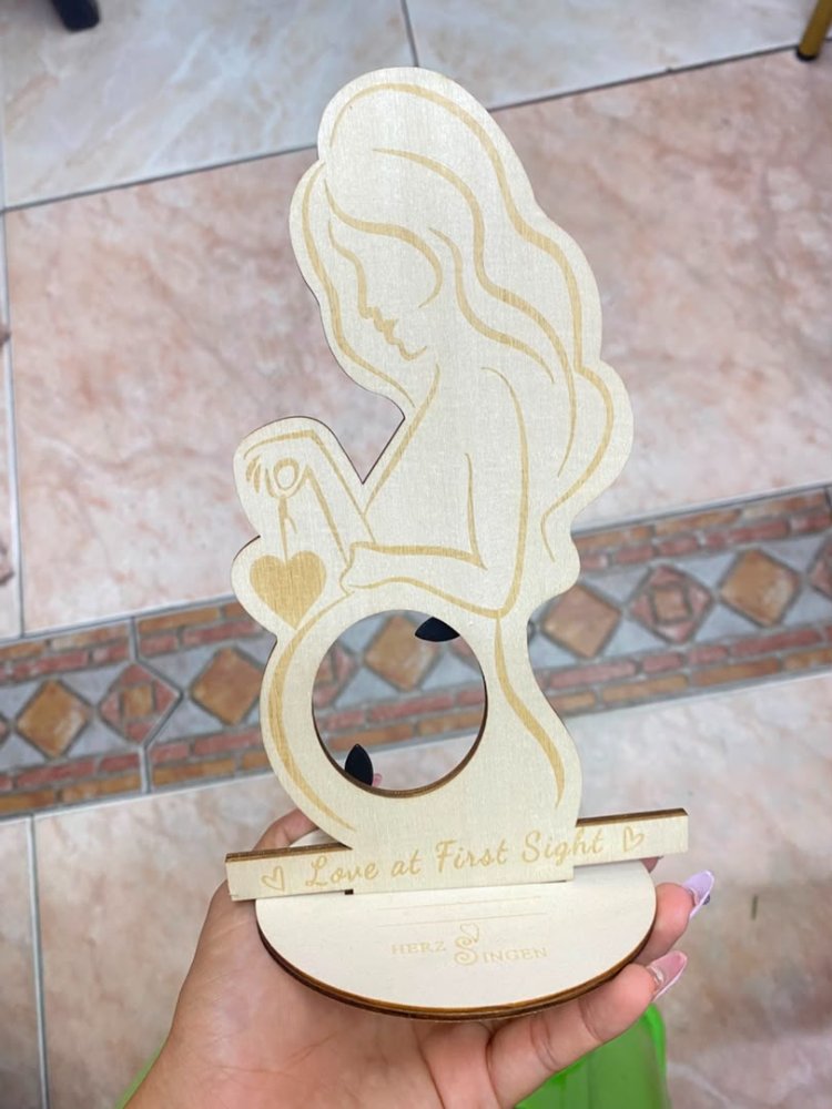 recuerdo de maternidad  ecografia en mdf