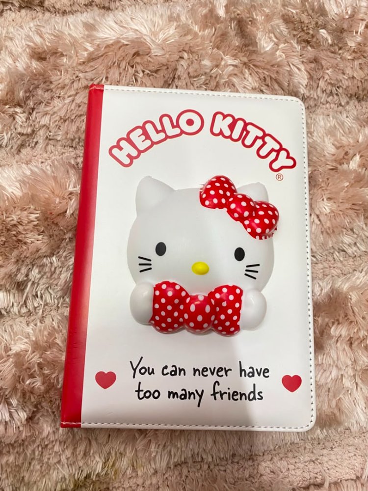 libreta  de hello kitty alto relieve
