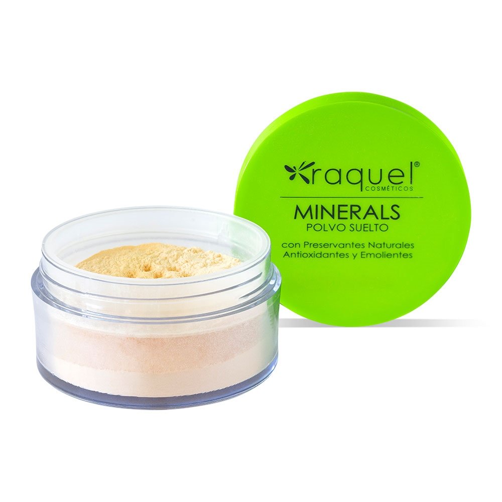Polvo suelto Raquel traslucido minerals con trigo y avena