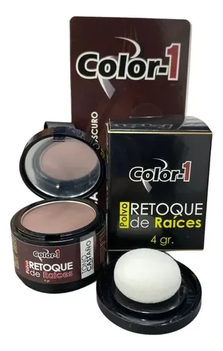 polvo retoque de raiz color 1 castaño oscuro