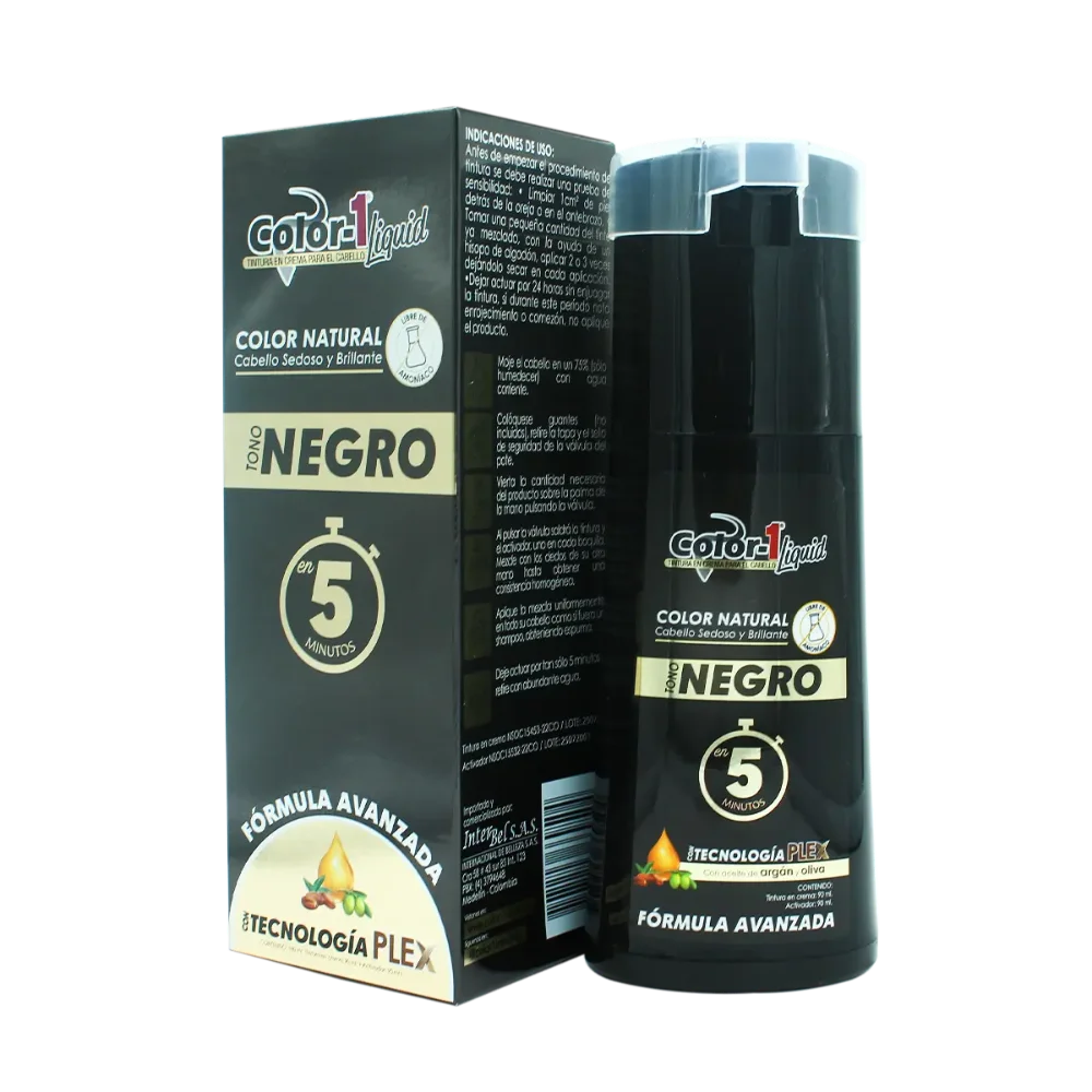 Color 1 liquido negro x180 color 1