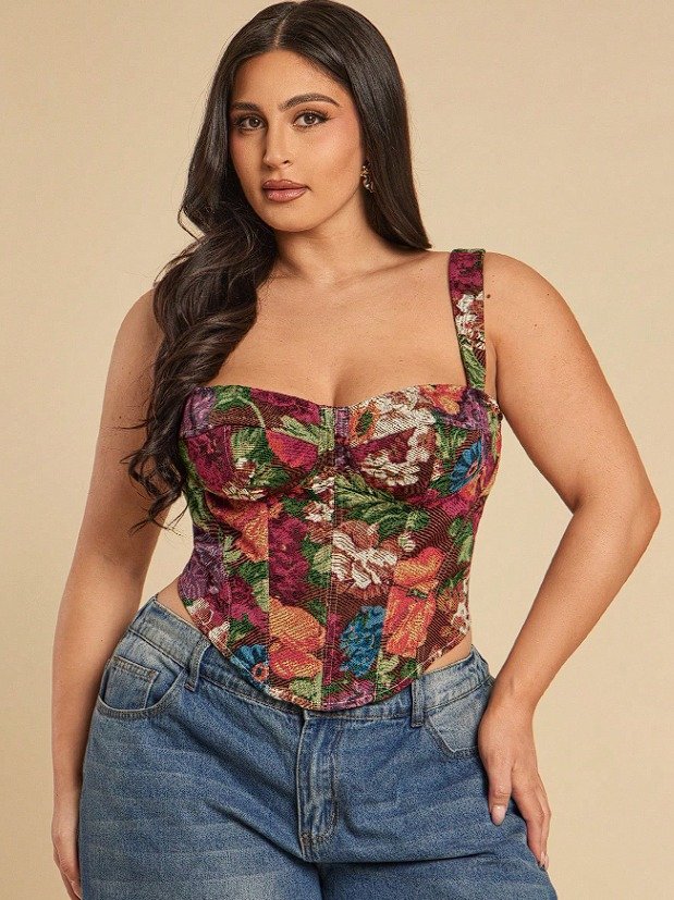 TOP CORSET FLORES