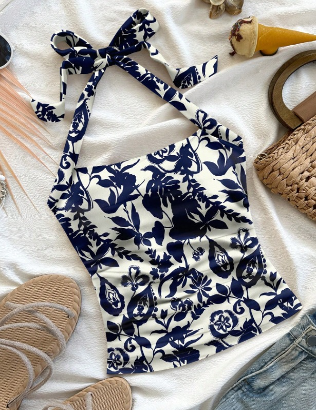 TOP FLORAL BLUE