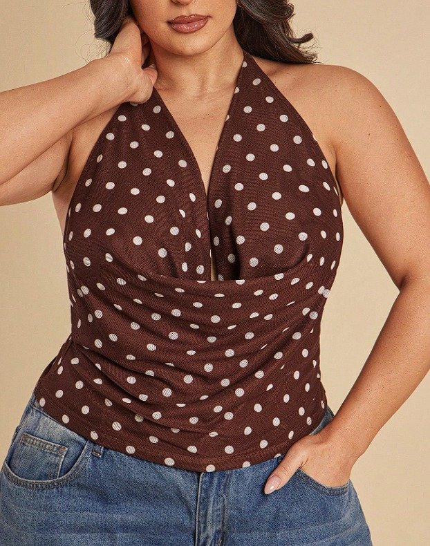 BLUSA CUELLO LUNARES