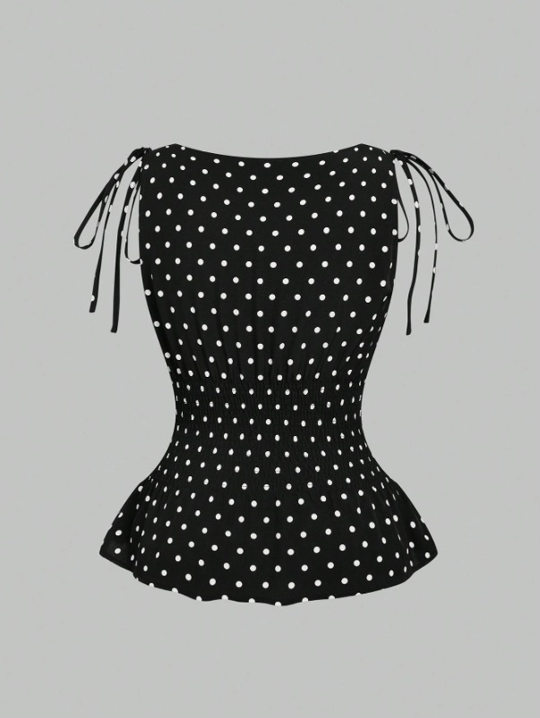 TOP VINTAGE CON LUNARES