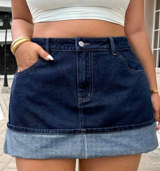 FALDA JEAN AZUL
