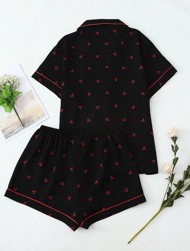 PIJAMA CEREZAS BLACK
