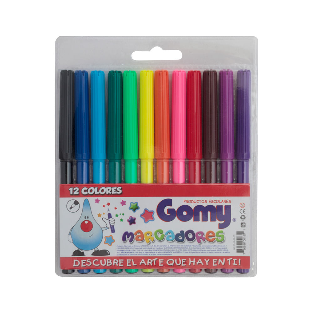 Marcadores Gomy 12 colores