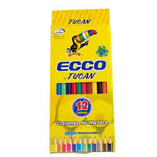 Crayón de madera Tucan Ecco Largo 12 colores