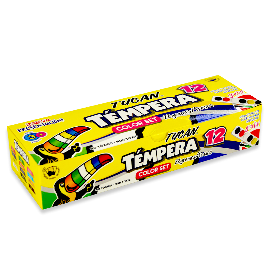 Témpera Tucan Junior 12 Colores 22g