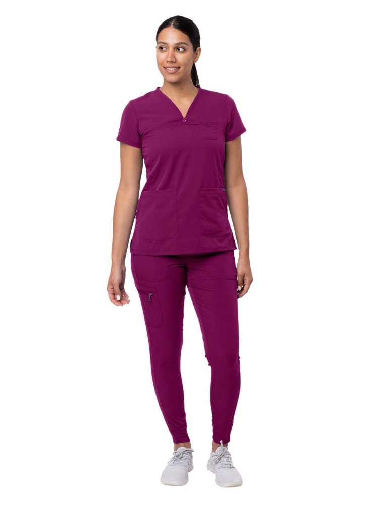 P9400 Scrub Wine Mujer XS