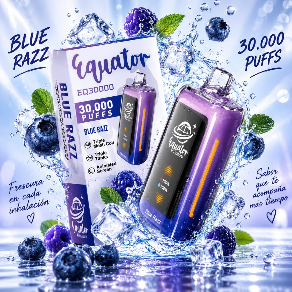 EQUATOR EQ 30000 BLUE RAZZ ICE