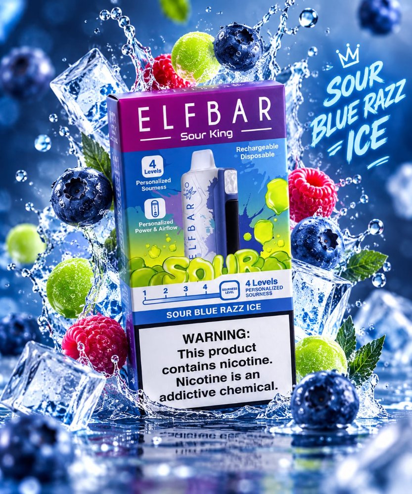 ELFBAR 40K SOUR KING SOUR BLUE RAZZ ICE