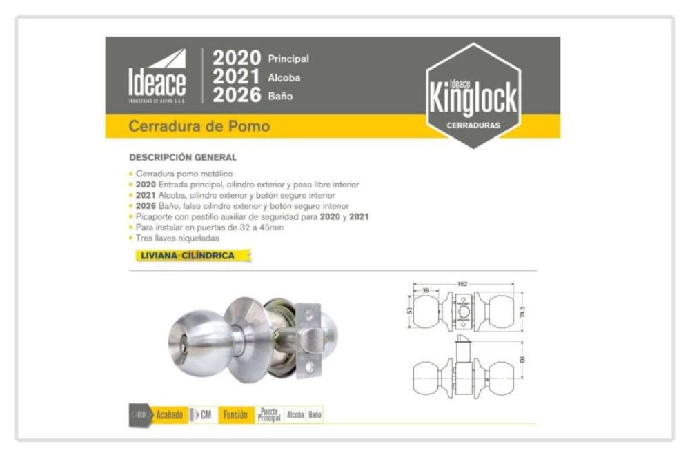CERRADURA GATO KINGLOCK, ALCOBA