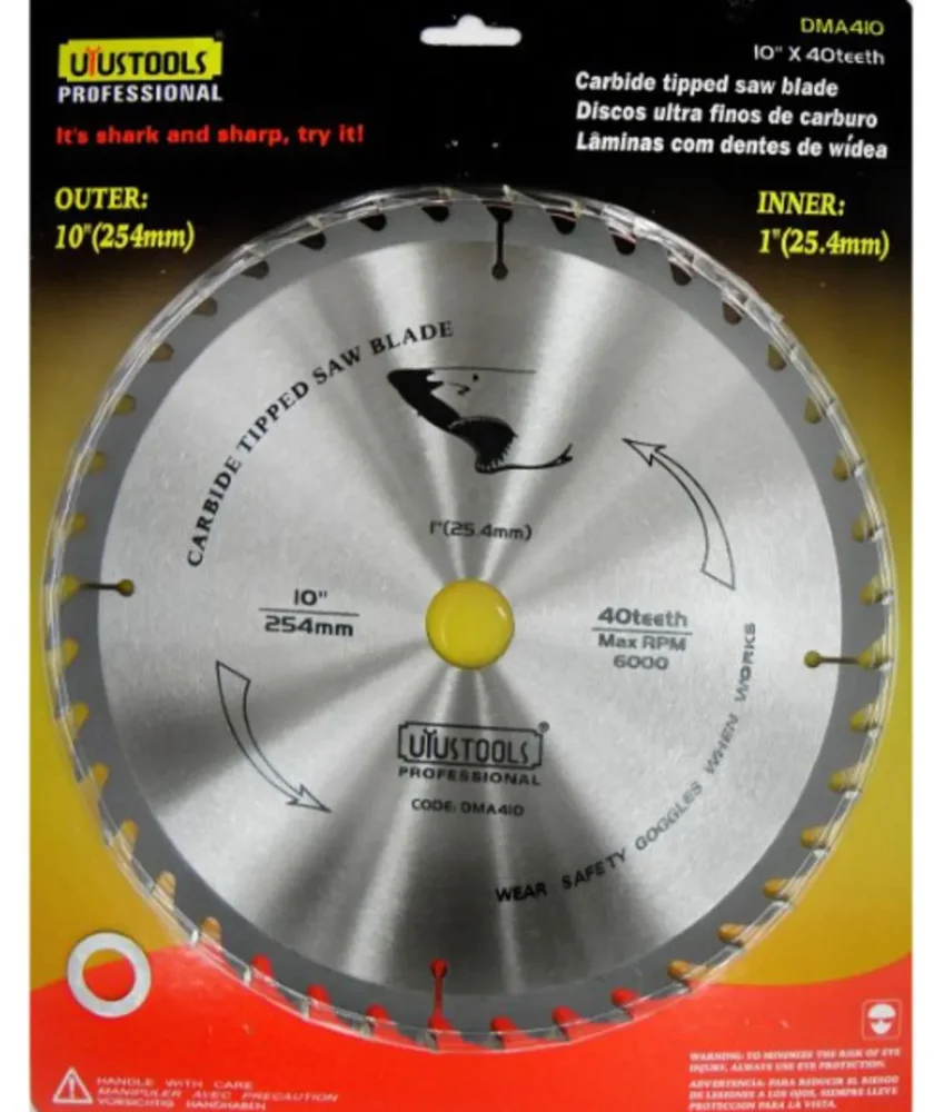 disco corte madera 10″ 40D. Uyustools Dma410