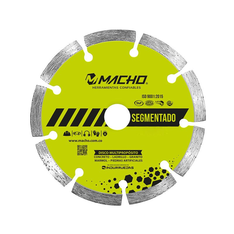 DISCO PROFESIONAL SEGMENTADO 9" MACHO