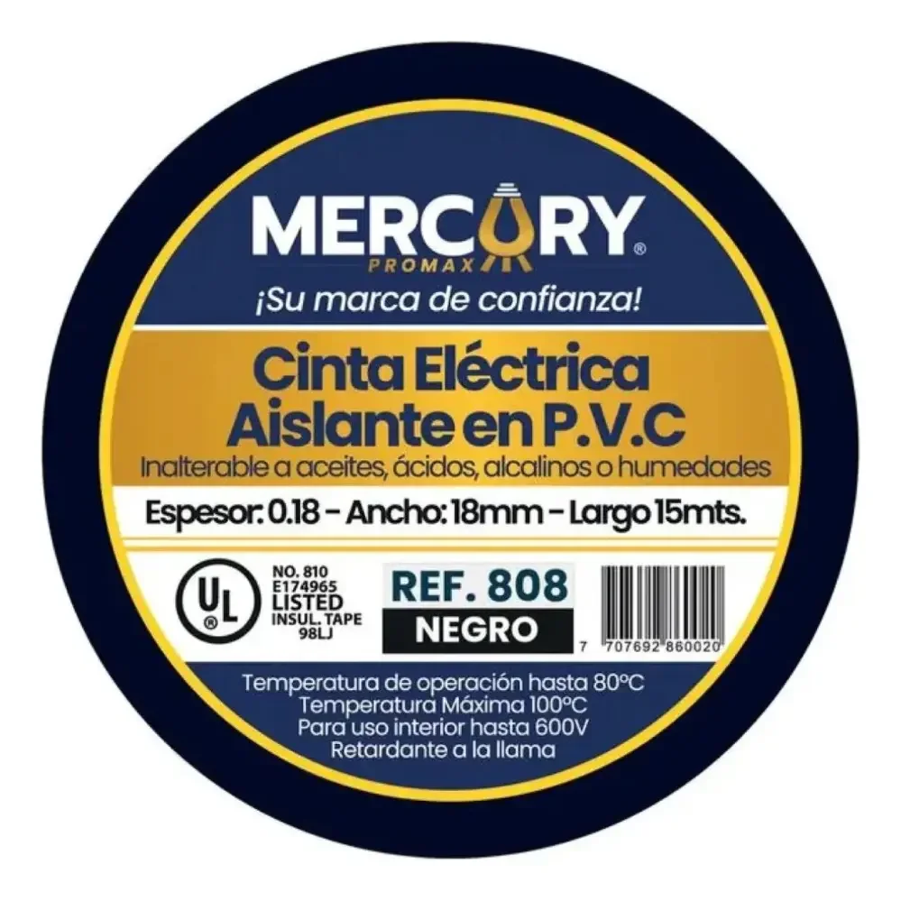 CINTA AISLANTE ELECTR. NEGRA. 18 MT GRANDE