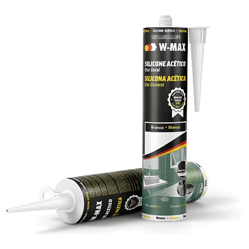 SILICONA ACETICA BLANCA 280ML W-MAX